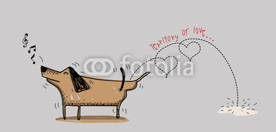 400x192 hand draw dog pees make territory of love buy photos ap images - Dog Peeing Drawing