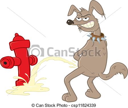 450x381 naughty dog peeing on a fire hydrant - Dog Peeing Drawing