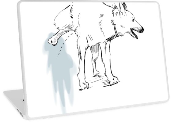 558x400 peeing dog laptop skins - Dog Peeing Drawing