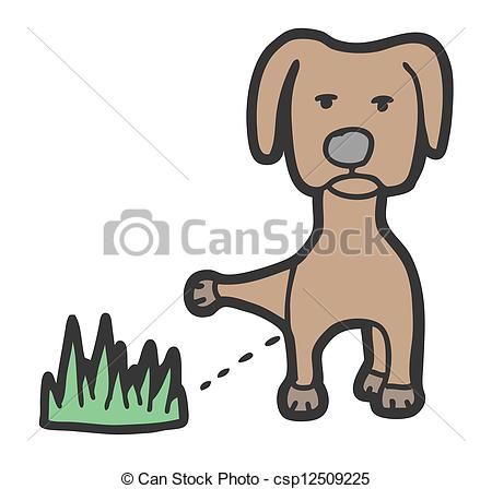 450x448 pissing dog hand drawn dog, pissing into grass - Dog Peeing Drawing