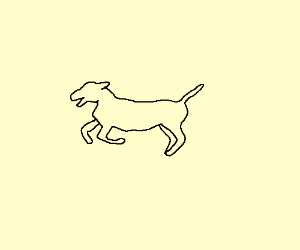 300x250 Dog Running Drawing - Dog Running Drawing