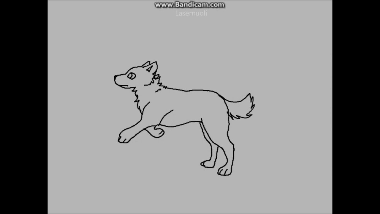 1280x720 Running Dog Cycle - Dog Running Drawing