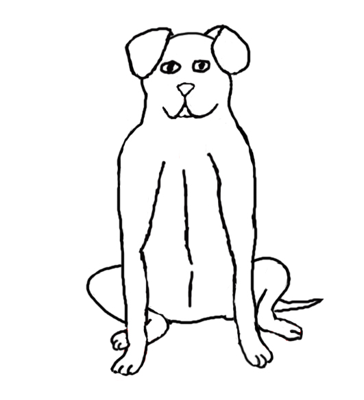 How To Draw A Dog Sitting Down Sideways