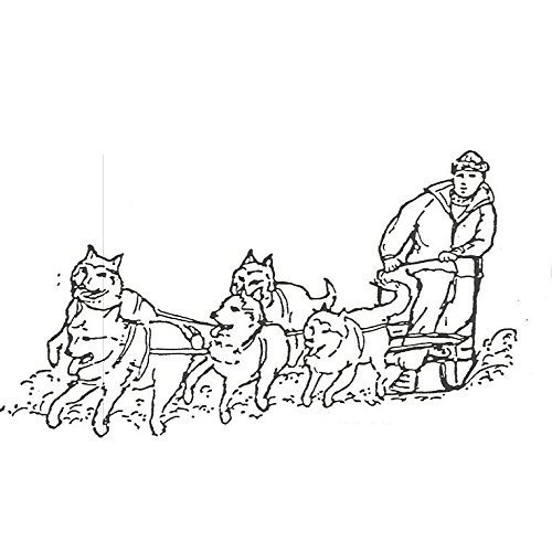 500x500 Dog Sled Handmade - Dog Sled Drawing