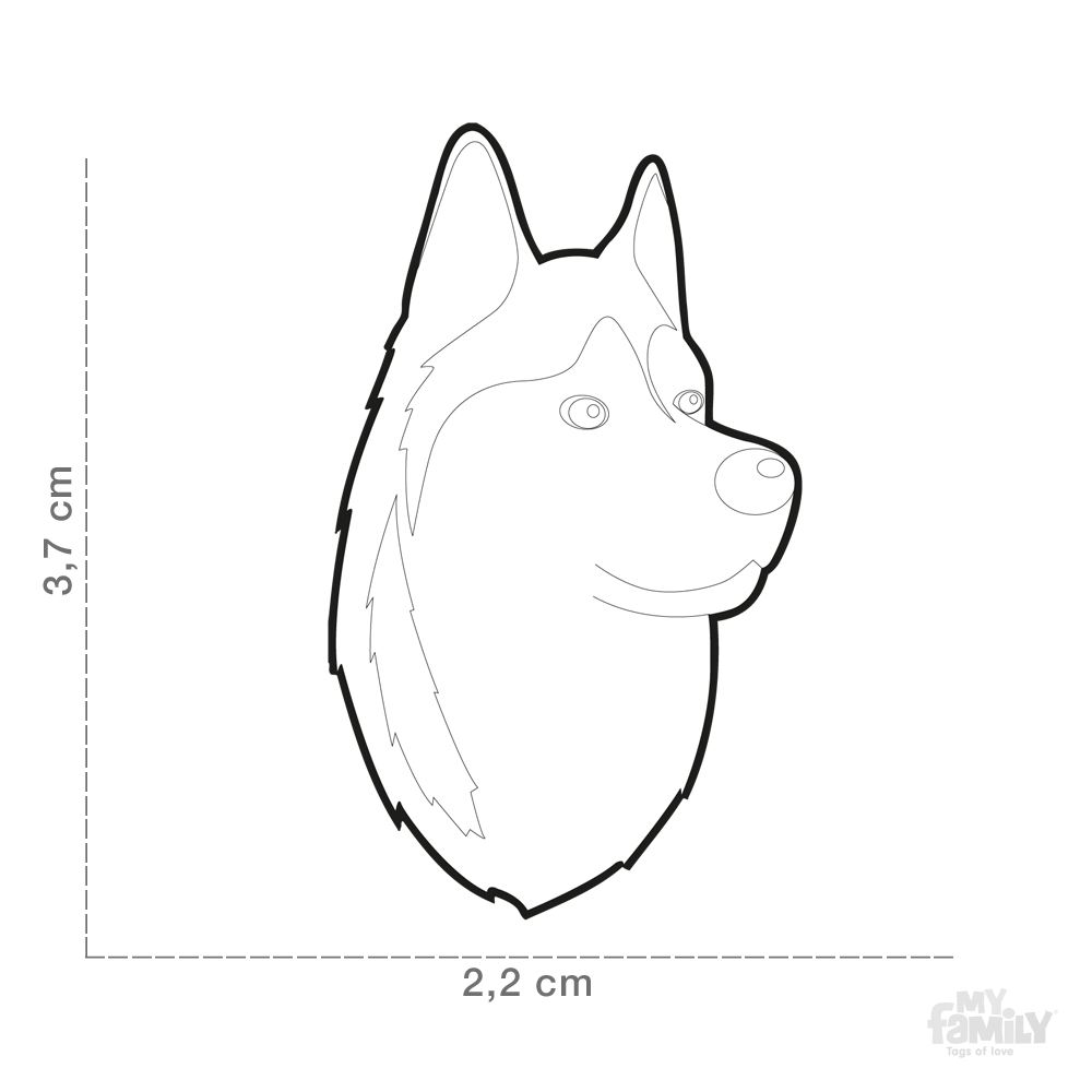 1000x1000 id tag for siberian husky dog myfamily - Dog Tag Drawing