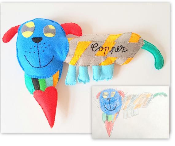 570x476 plush toy dog toy from drawing personalized doll puppy etsy - Dog Toy Drawing