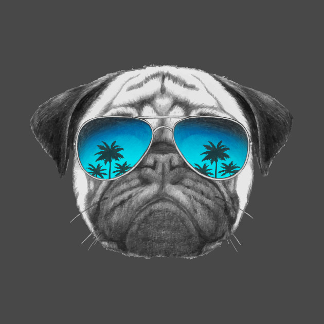 630x630 pug dog with sunglasses - Dog With Sunglasses Drawing