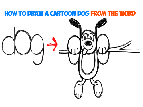 500x376 Draw Dog From The Word Archives - Dog Word Drawing