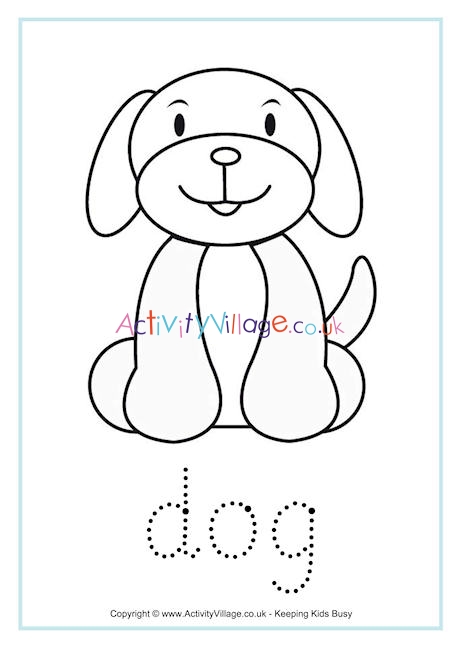460x650 dog word tracing - Dog Word Drawing