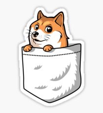 210x230 Pocket Doge Drawing Stickers Redbubble - Doge Drawing
