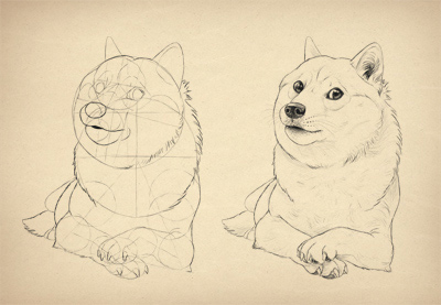 400x277 Such Tutorial, Many Fun How To Draw Doge! - Doge Drawing