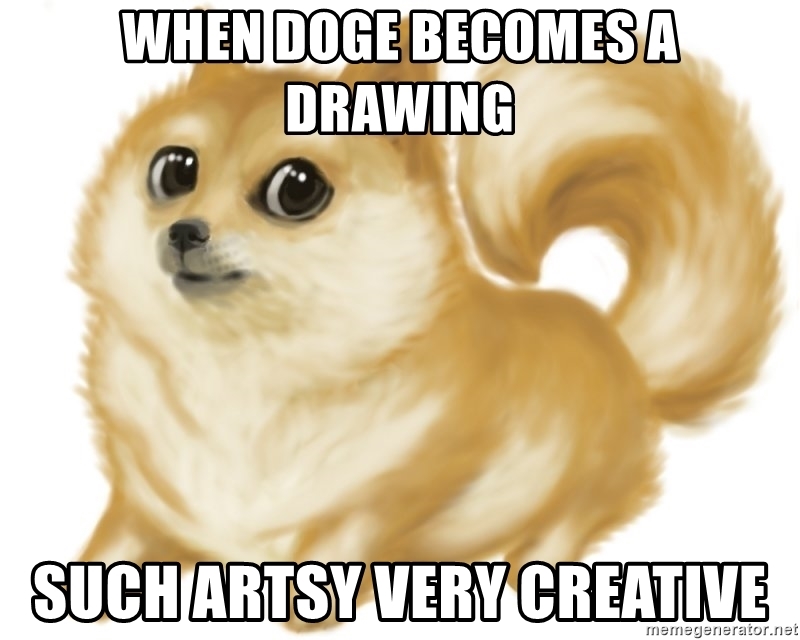 800x640 When Doge Becomes A Drawing Such Artsy Very Creative - Doge Drawing