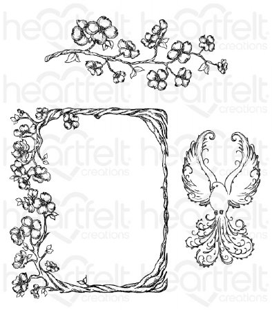 394x450 Heartfelt Creations - Dogwood Branch Drawing