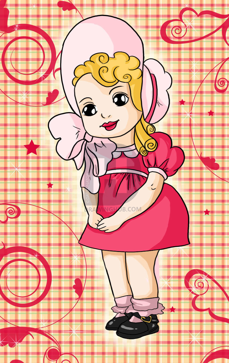 800x1268 How To Draw A Doll, Step - Doll Drawing