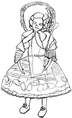 250x410 How To Draw A Doll - Doll Drawing