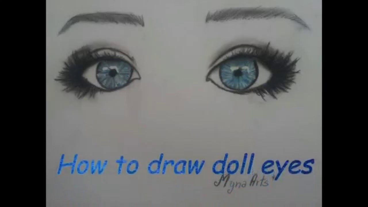 1280x720 How To Draw Beautiful Doll Eyes - Doll Eyes Drawing