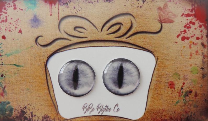 794x464 pullip middie and blythe doll eyes realistic cat or reptile etsy - Doll Eyes Drawing