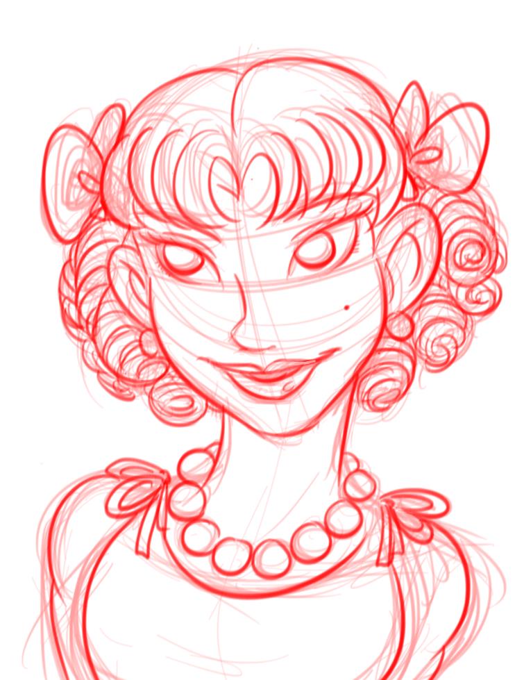 755x979 Hogg's Blog Daily Sketch - Doll Face Drawing