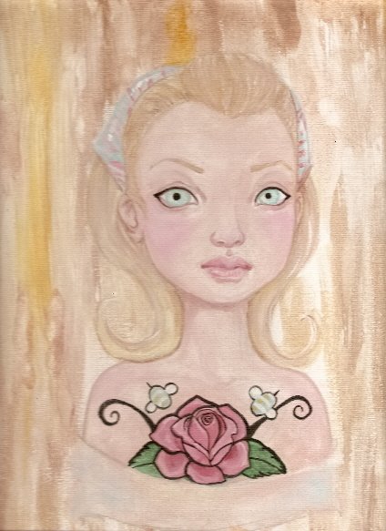 424x583 Art Journal - Doll Face Drawing