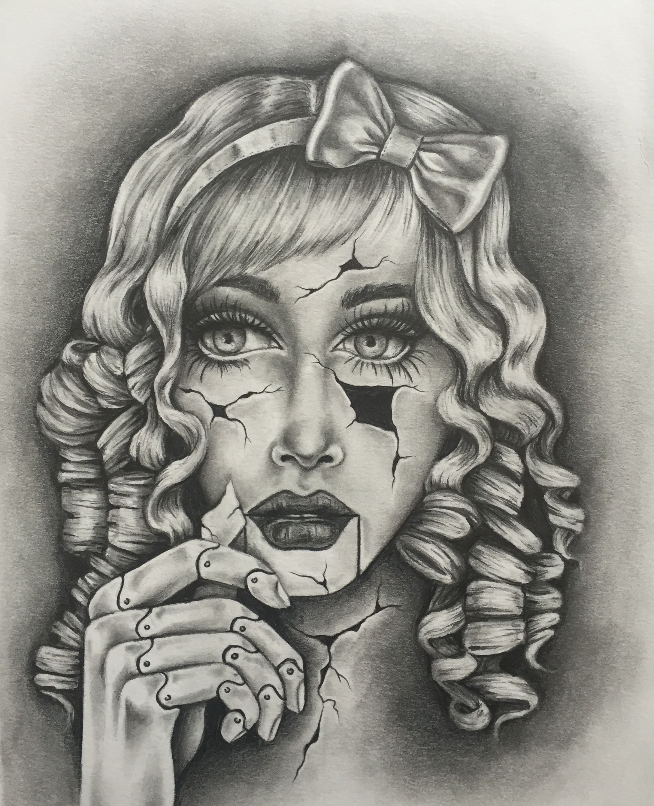 2178x2681 Original Drawing - Doll Face Drawing