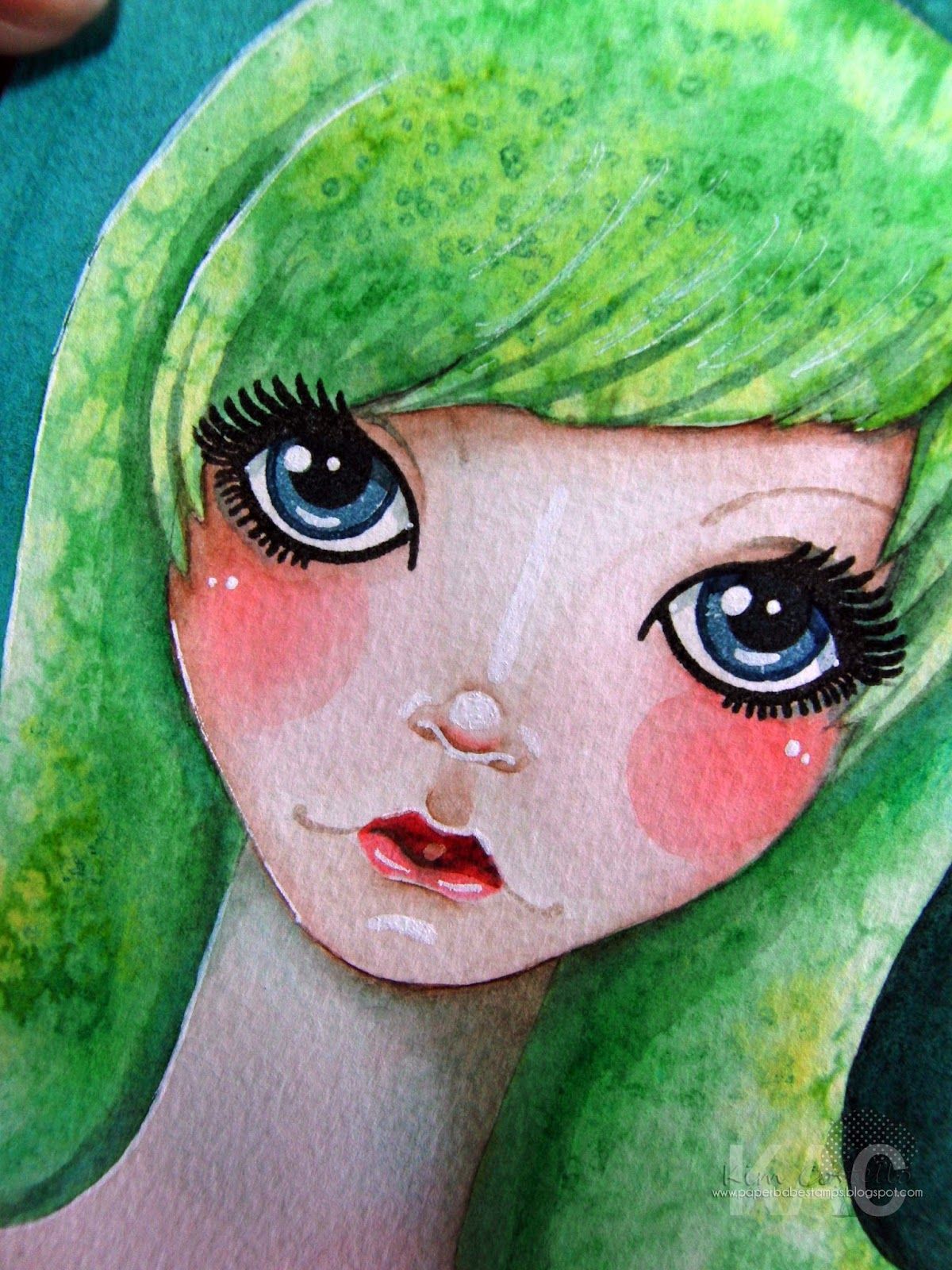 1200x1600 Paperbabestamps Portrait Mixed Media Templates Doll Face - Doll Face Drawing