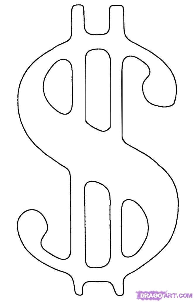 663x1031 how to draw a dollar bill sign, step - Dollar Drawing