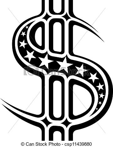 361x470 dollar sign vector illustration - Dollar Sign Drawing