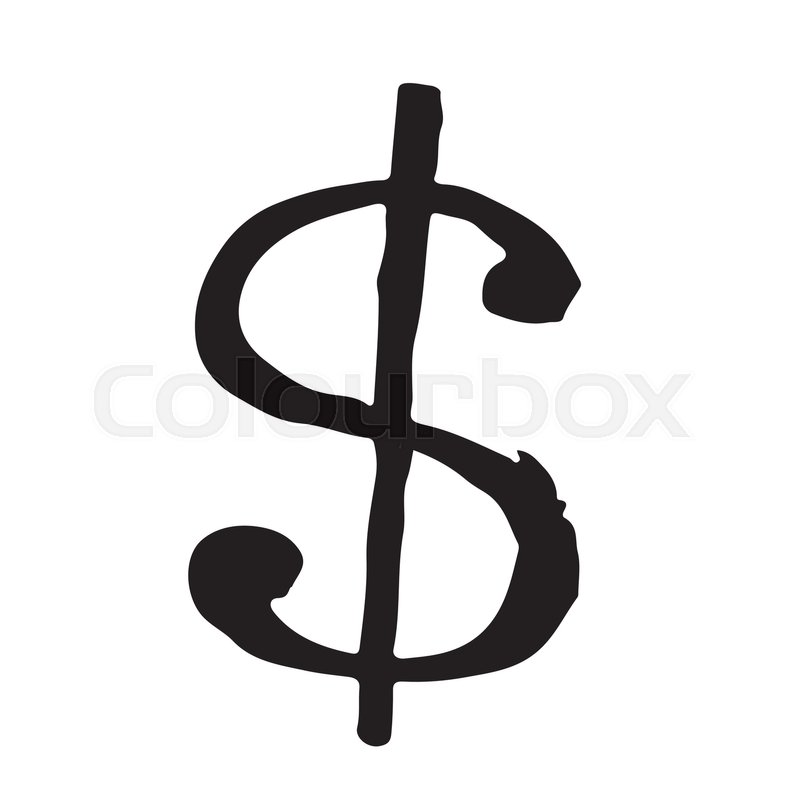 800x800 doodle dollar sign icon drawing stock vector colourbox - Dollar Sign Drawing