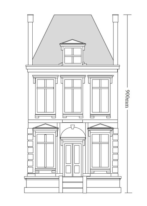 500x700 dollhouse drawing valfre for free download - Dollhouse Drawing