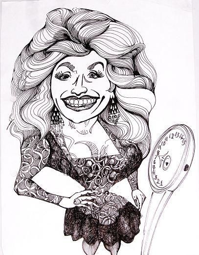 407x521 Dolly Parton Drawing - Dolly Parton Drawing
