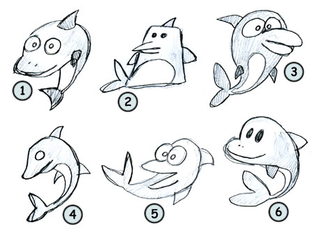 450x346 How To Draw Cartoon Dolphin - Dolphin Cartoon Drawing