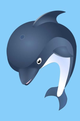 270x406 dolphin sketchbook dolphin bordered sketchbook for kids funny - Dolphin Drawing For Kids