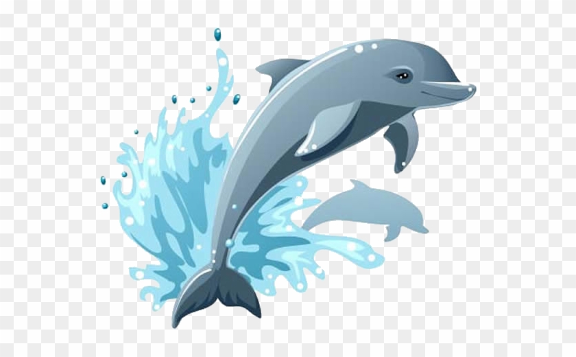 840x520 Cartoon Dolphin Drawing Clip Art - Dolphin Drawing Images
