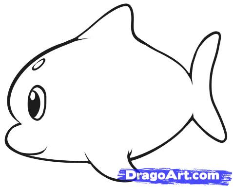 478x385 Draw A Simple Dolphin, Step - Dolphin Drawing Step By Step