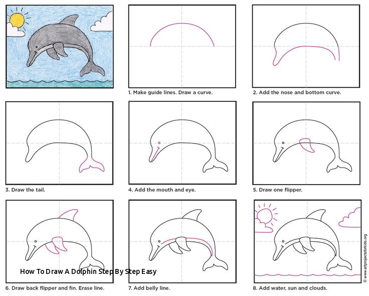 Dolphin Drawing Step By Step at PaintingValley.com | Explore collection ...