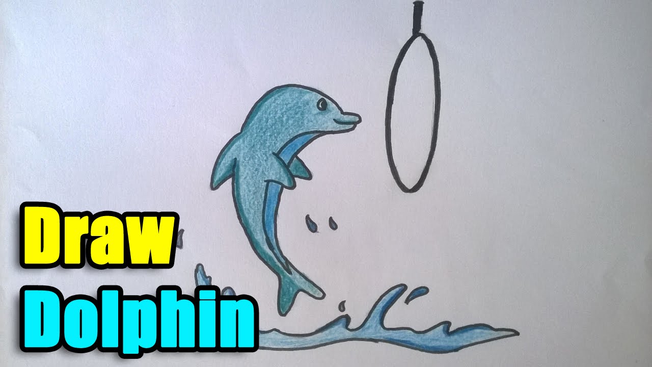 1280x720 How To Draw A Dolphin For Beginners And Kids - Dolphin Drawing Step By Step