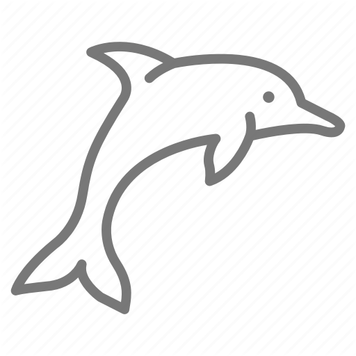 512x512 Dolphin, Fish, Ocean Icon - Dolphin Fish Drawing