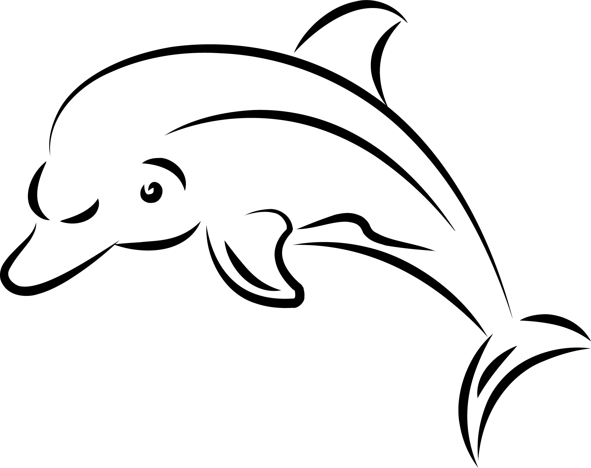 2056x1629 Collection Of Free Dolphin Drawing Rainbow Download On Ui Ex - Dolphin For Drawing