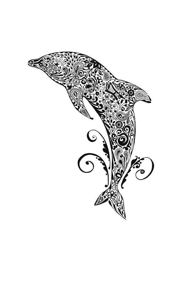 600x900 Dolphin Doodle Drawing - Dolphin Images For Drawing