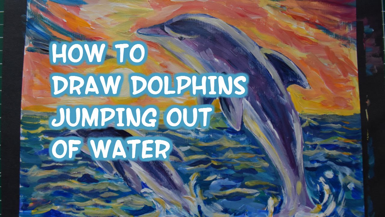 1280x720 how to draw a dolphin jumping - Dolphin Jumping Drawing