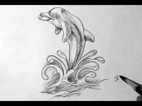 480x360 how to draw dolphin jumping yzarts yzarts - Dolphin Jumping Drawing
