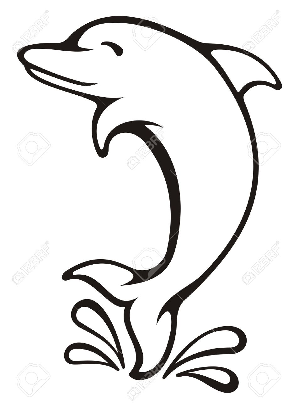 953x1300 Dolphin Line Art Free Download Clip Art - Dolphin Line Drawing