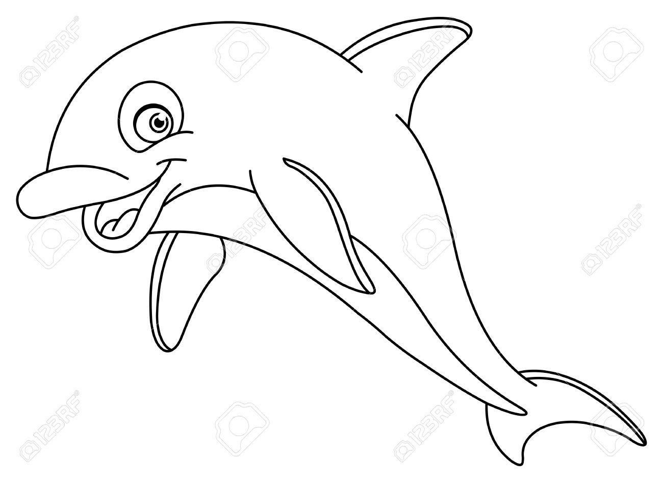 1300x947 Dolphin Sketch Drawing And Dolphin Drawing, Pencil, Sketch - Dolphin Line Drawing