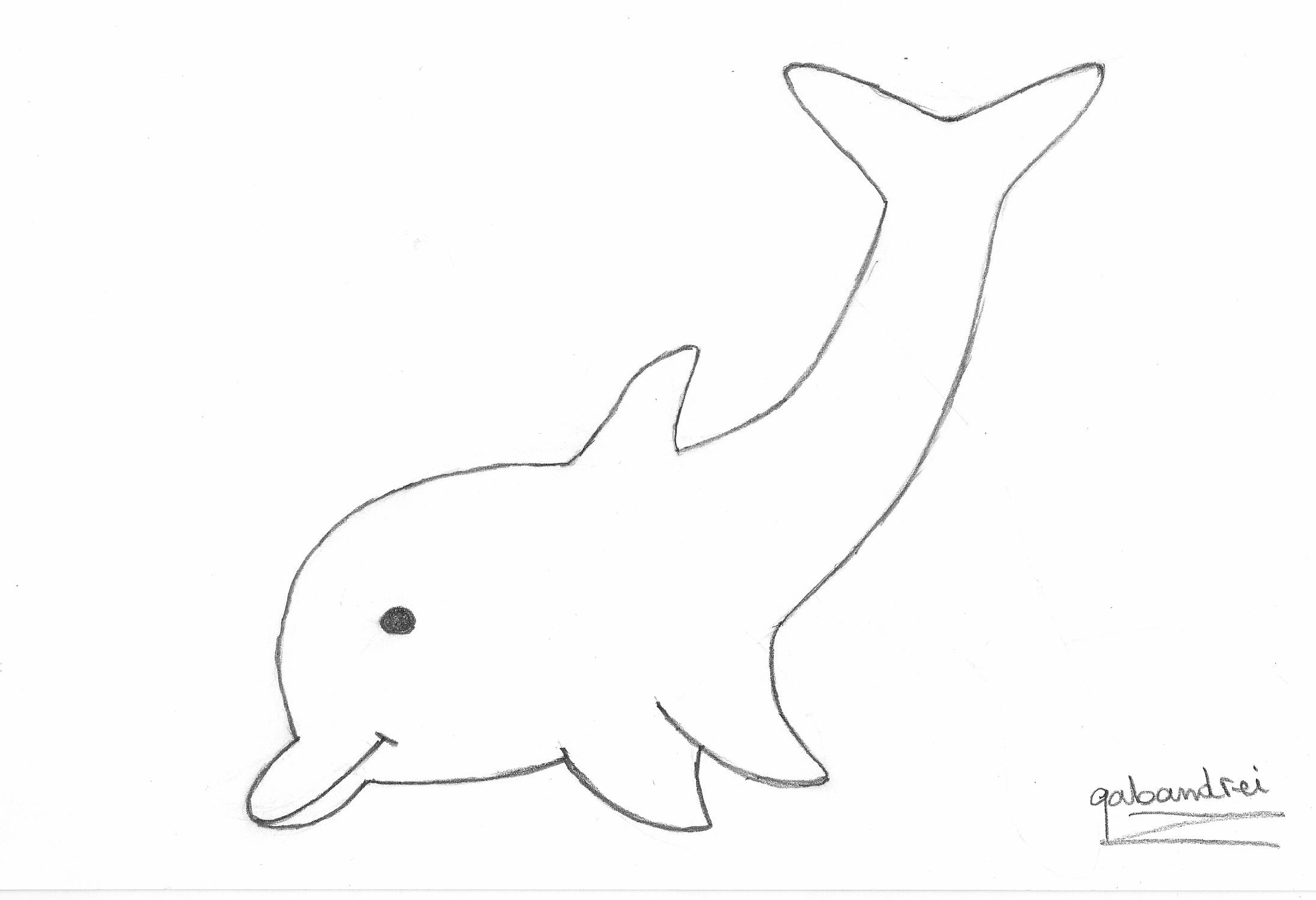 2194x1500 Line Drawing Of Dolphin Free Download Clip Art - Dolphin Line Drawing