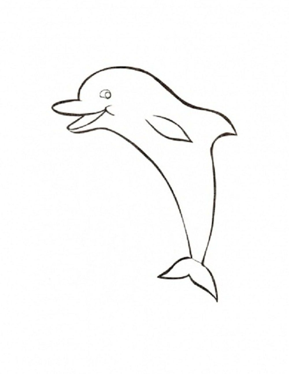 1000x1295 Rare Drawing Pictures Of Dolphins Line Dolphin At Getdrawings Com - Dolphin Line Drawing