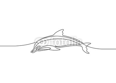 400x286 Continuous One Drawn Line Dolphin Buy Photos Ap Images - Dolphin Line Drawing