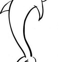 220x220 Dolphin Outlines Coloring Pages - Dolphin Outline Drawing