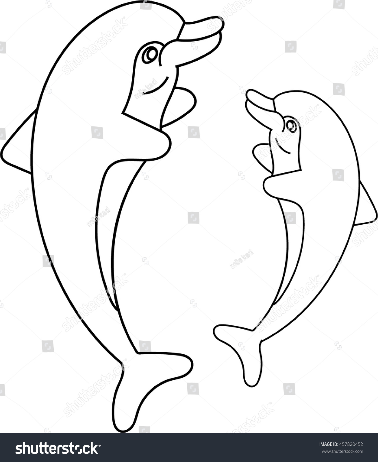 Dolphin Outline Drawing at Explore collection of