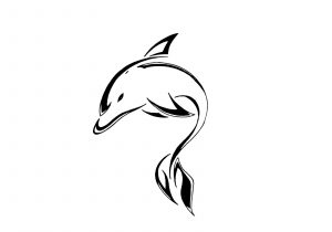 300x210 Dolphin Outline Drawing - Dolphin Outline Drawing
