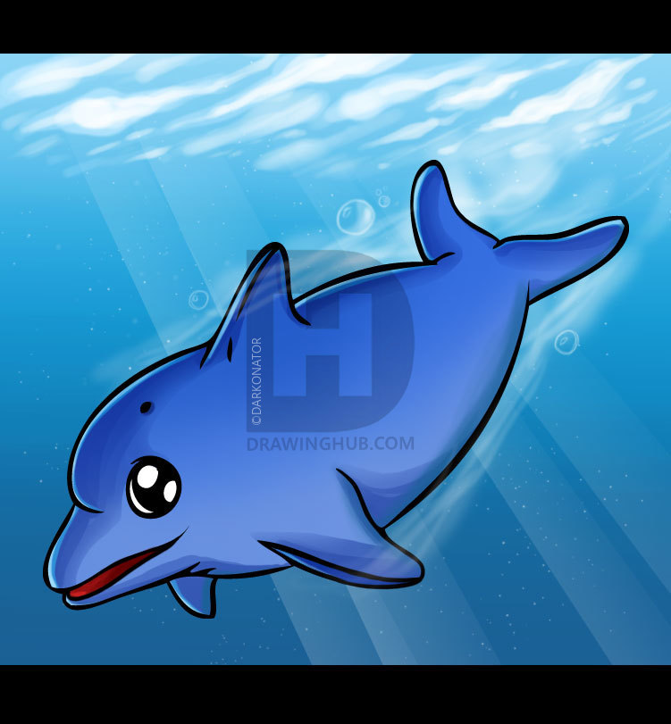 751x811 How To Draw A Dolphin, Step - Dolphin Step By Step Drawing